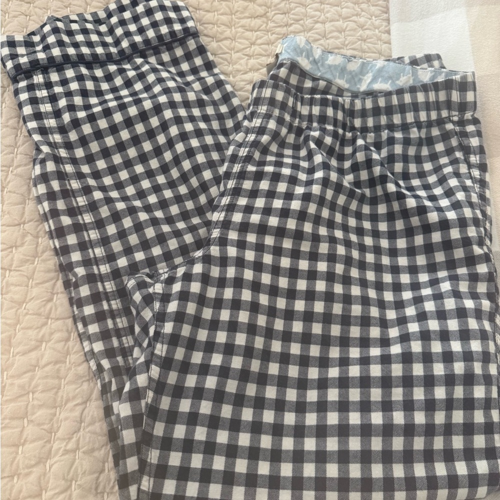 J. Crew Women's black and White Checkered pj bottoms